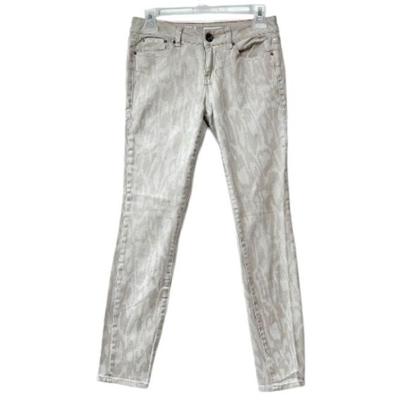 Dkny Jeans - Gold Metallic Leopard  Leggings Pants 4 - Picture 1 of 12